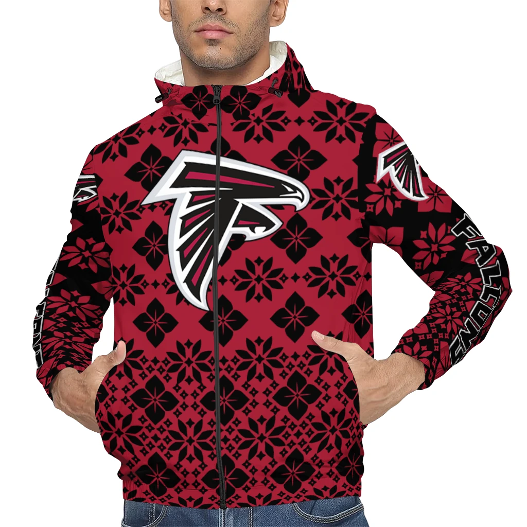 customized atlanta falcons geometric blossom red windbreaker jacket top rated customized atlanta falcons geometric blossom red windbreaker jacket top rated