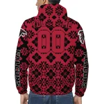 customized atlanta falcons geometric blossom red windbreaker jacket best selling