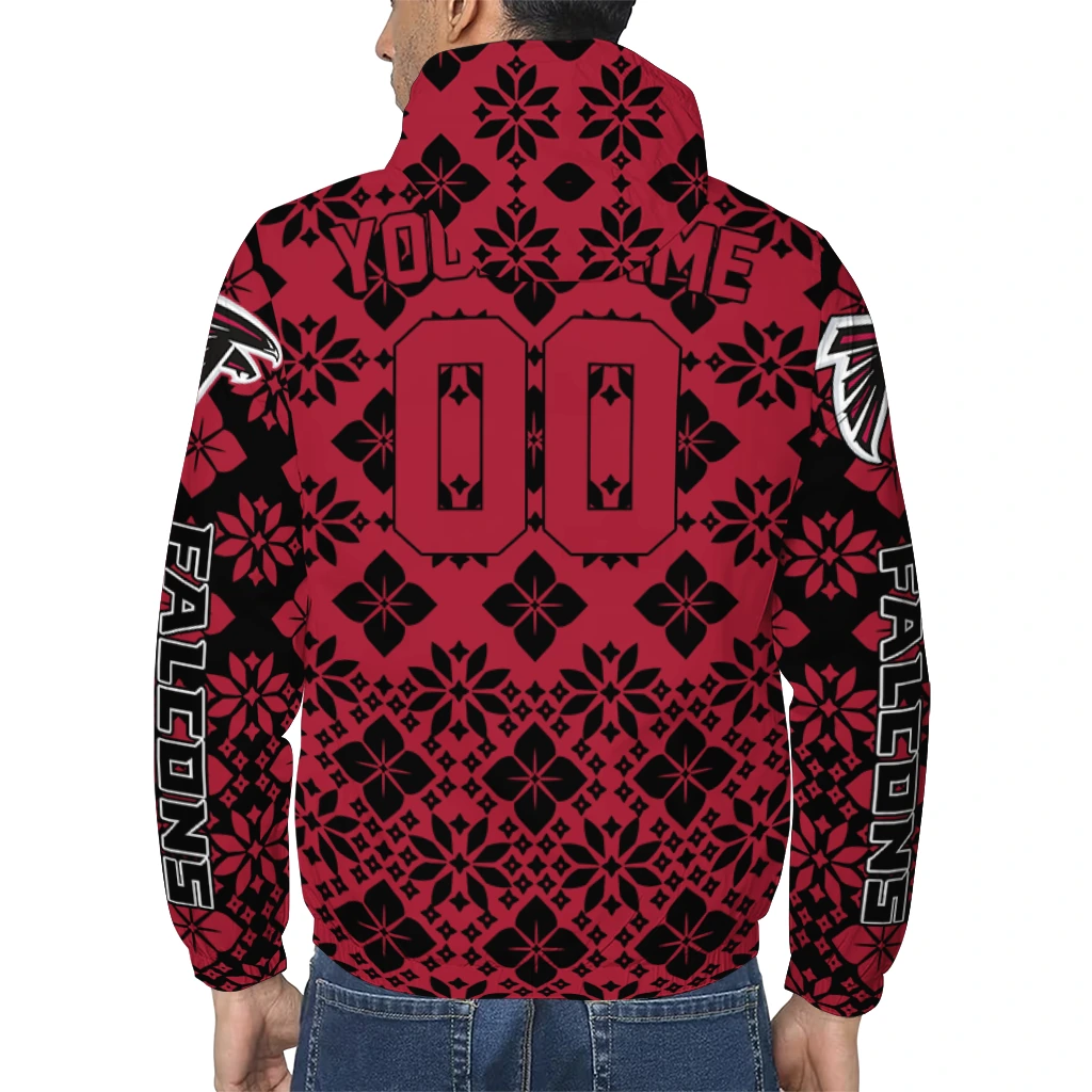 customized atlanta falcons geometric blossom red windbreaker jacket trendy customized atlanta falcons geometric blossom red windbreaker jacket trendy
