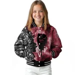 customized atlanta falcons skull cluster red varsity jacket best selling