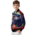 customized atlanta falcons spongebob playtime red blue bomber jacket best selling