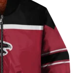 customized atlanta falcons stripe statement red black bomber jacket best selling