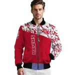 customized atlanta hawks camouflage style red bomber jacket best selling