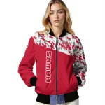customized atlanta hawks camouflage style red bomber jacket best selling