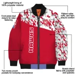customized atlanta hawks camouflage style red bomber jacket best selling
