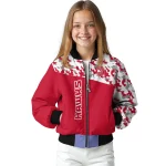 customized atlanta hawks camouflage style red bomber jacket best selling