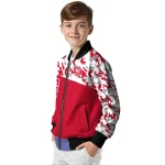 customized atlanta hawks camouflage style red bomber jacket best selling