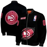 customized atlanta hawks claw edge black bomber jacket best selling