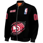 customized atlanta hawks claw edge black bomber jacket best selling