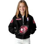 customized atlanta hawks claw edge black bomber jacket best selling