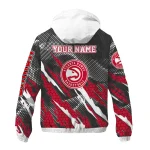 customized atlanta hawks claw mesh red gray windbreaker jacket best selling