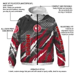 customized atlanta hawks claw mesh red gray windbreaker jacket best selling