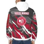 customized atlanta hawks claw mesh red gray windbreaker jacket best selling