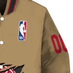 customized atlanta hawks claw opening beige varsity jacket best selling