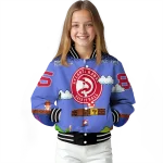 customized atlanta hawks mario blocks blue black varsity jacket best selling