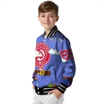 customized atlanta hawks mario blocks blue black varsity jacket best selling
