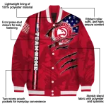 customized atlanta hawks patriotic claw marks red varsity jacket best selling