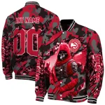 customized atlanta hawks skull horde red varsity jacket best selling