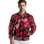 customized atlanta hawks skull horde red varsity jacket best selling