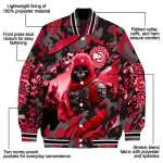 customized atlanta hawks skull horde red varsity jacket best selling