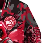 customized atlanta hawks skull horde red varsity jacket best selling