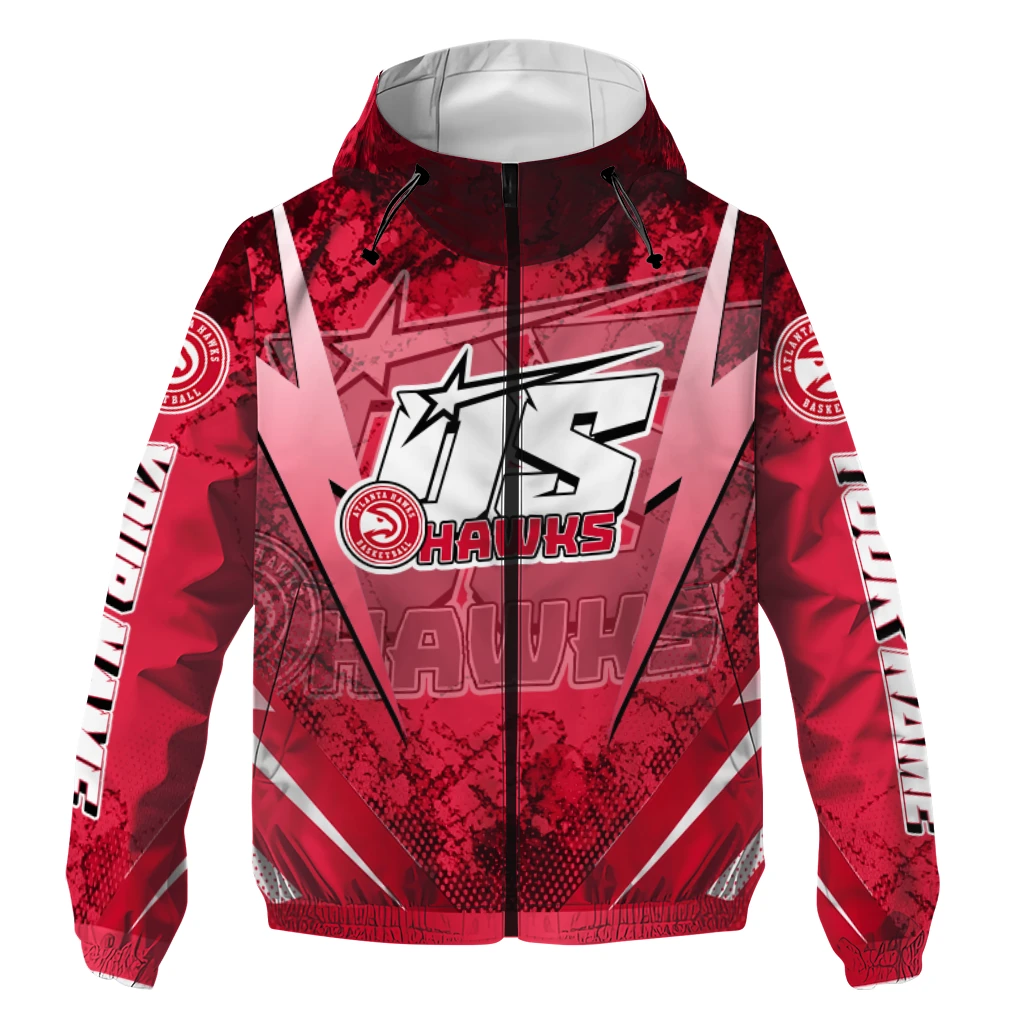 customized atlanta hawks us rock star red windbreaker jacket best selling customized atlanta hawks us rock star red windbreaker jacket best selling