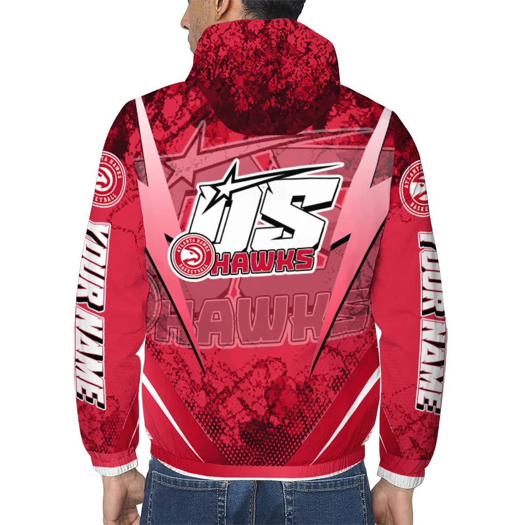 customized atlanta hawks us rock star red windbreaker jacket trendy customized atlanta hawks us rock star red windbreaker jacket trendy