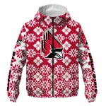customized ball state cardinals geometric blossom red windbreaker jacket best selling