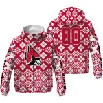 customized ball state cardinals geometric blossom red windbreaker jacket best selling