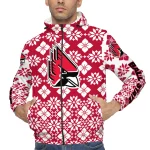 customized ball state cardinals geometric blossom red windbreaker jacket best selling