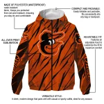customized baltimore orioles abstract streaks orange windbreaker jacket best selling