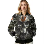 customized baltimore orioles camouflage skull camouflage bomber jacket best selling