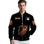 customized baltimore orioles claw fragment black bomber jacket best selling
