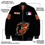 customized baltimore orioles claw fragment black bomber jacket best selling