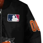 customized baltimore orioles claw fragment black bomber jacket best selling