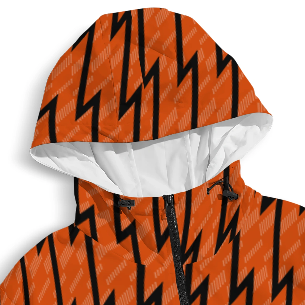 customized baltimore orioles lightning strike grid orange windbreaker jacket premium grade customized baltimore orioles lightning strike grid orange windbreaker jacket premium grade