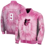 customized baltimore orioles pink tie dye pink varsity jacket best selling