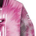 customized baltimore orioles pink tie dye pink varsity jacket best selling