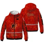 customized baltimore orioles shards cluster orange windbreaker jacket best selling