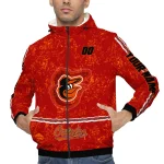 customized baltimore orioles shards cluster orange windbreaker jacket best selling