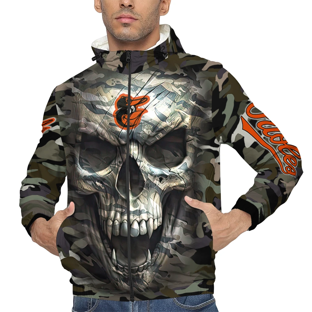 customized baltimore orioles skull camo camouflage windbreaker jacket top rated customized baltimore orioles skull camo camouflage windbreaker jacket top rated