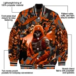 customized baltimore orioles skull horde orange varsity jacket best selling