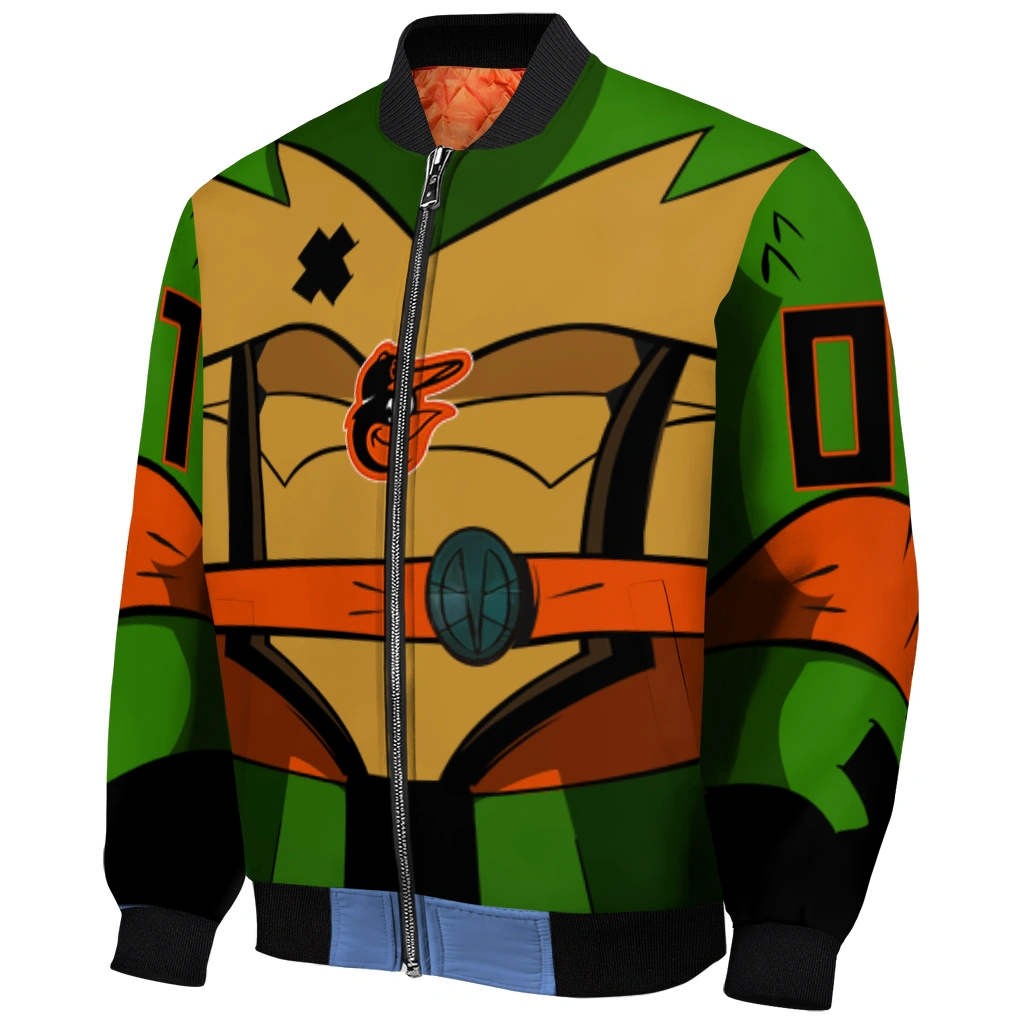 customized baltimore orioles turtle armor bomber jacket fashion forward customized baltimore orioles turtle armor bomber jacket fashion forward