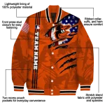 customized baltimore orioles us flag claws orange varsity jacket best selling
