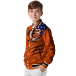 customized baltimore orioles us flag claws orange varsity jacket best selling