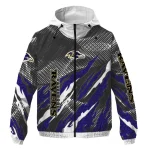 customized baltimore ravens claw mesh purple gray windbreaker jacket best selling