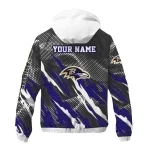 customized baltimore ravens claw mesh purple gray windbreaker jacket best selling