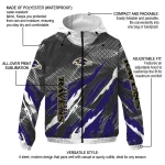 customized baltimore ravens claw mesh purple gray windbreaker jacket best selling