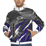 customized baltimore ravens claw mesh purple gray windbreaker jacket best selling