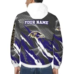 customized baltimore ravens claw mesh purple gray windbreaker jacket best selling